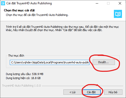 Bước 2 - Quá trình cài đặt