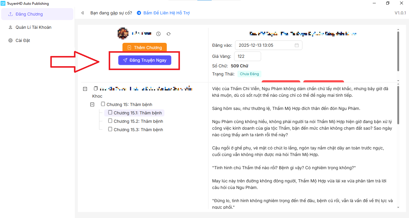 Bước 23 - Đăng truyện