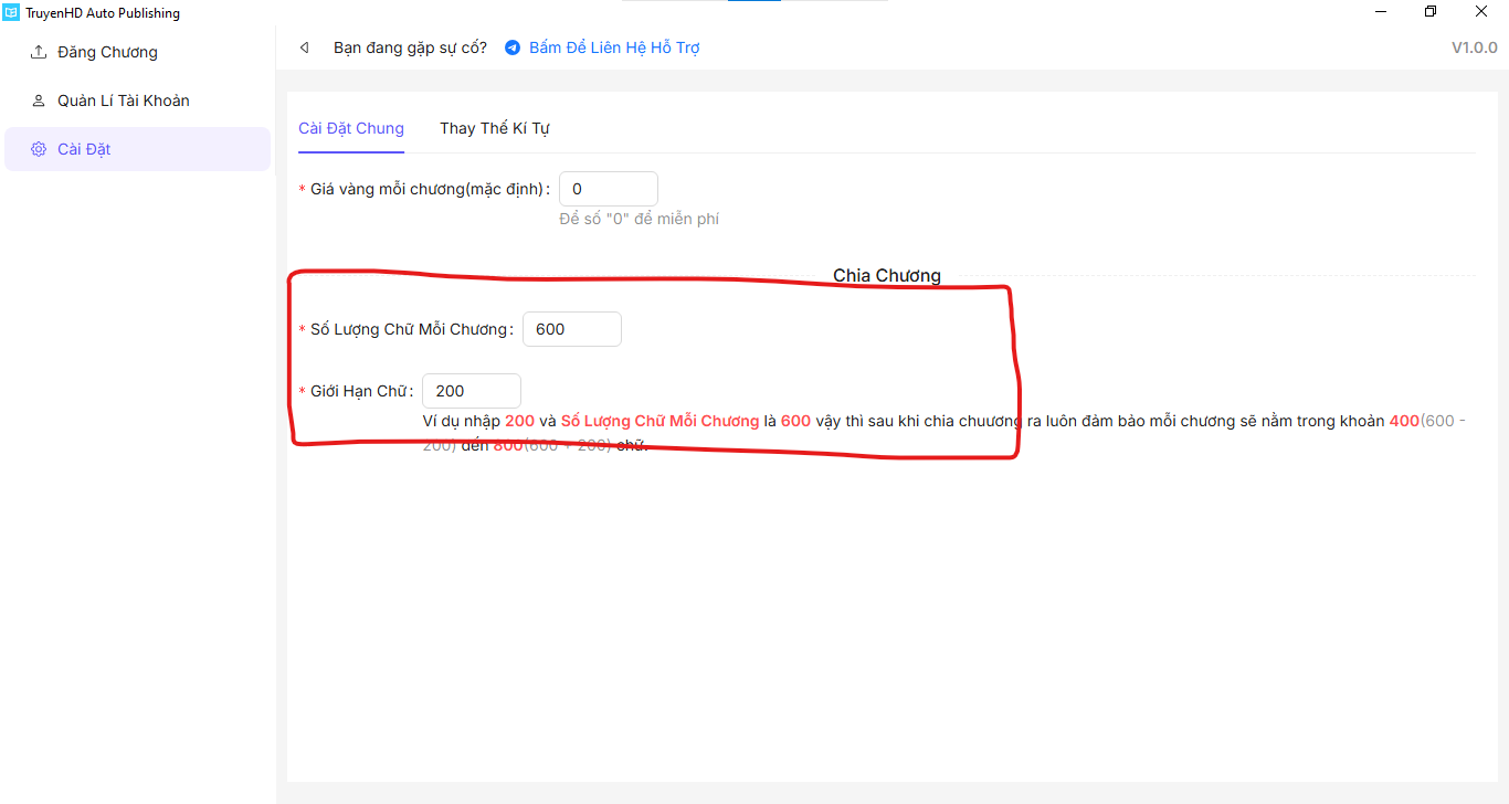 Bước 6 - Chia chương